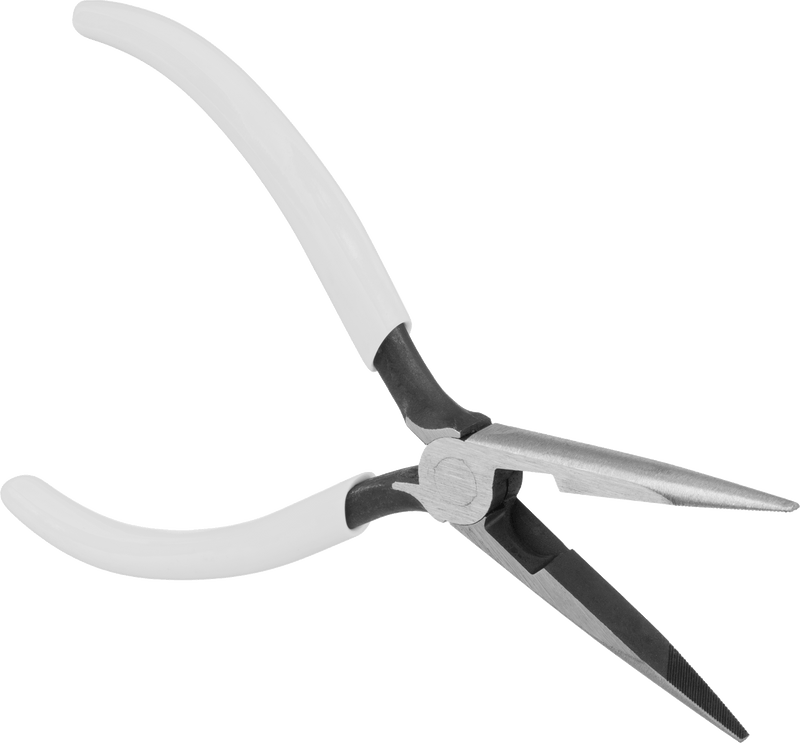 McMaster 5614A4 Long-Nose Pliers with Standard Nose, Flat Jaw and Cushion Grip, 7-1/4" Overall Length, 3/32" Tip Thickness