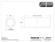 McMaster 5635K74 Opaque Yellow, 9/32" ID, 3/8" OD Hard Nylon Plastic Tubing for Air and Water