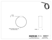 McMaster 5655K17 Low-Profile Band Clamps for Firm Hose, Galvanized Steel, 3/4 In to 2 In ID
