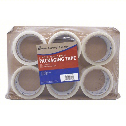 Ability One 7510-01-579-6871 Package Sealing Tape, 3" Core, 2" X 55 Yds, Clear, 6/Pack