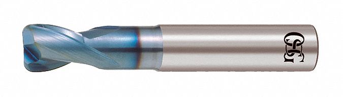 OSG 28630900 Corner Radius End Mill, Carbide, DLC Coated, 2 Flute, 5/8 in Mill Dia, 1 in LOC, 0.12 in Rad, 4 in OAL