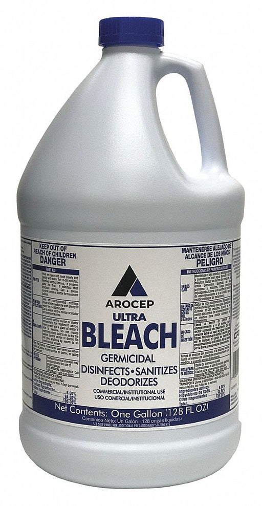 Approved Vendor AR110001 Disinfectant Cleaner, Jug, Ready to Use, Liquid, Bleach, Chlorine, Arocep®, 6 PK
