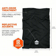 Chill-Its 6487 Neck Wrap, Black, Universal, Neck Wrap, Cooling, Polyester/Spandex