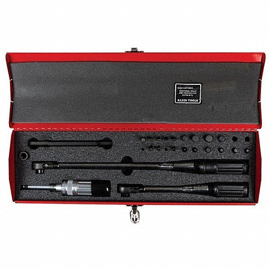 Klein 57060 Master Electrician's Torque Wrench Set, 25-Piece