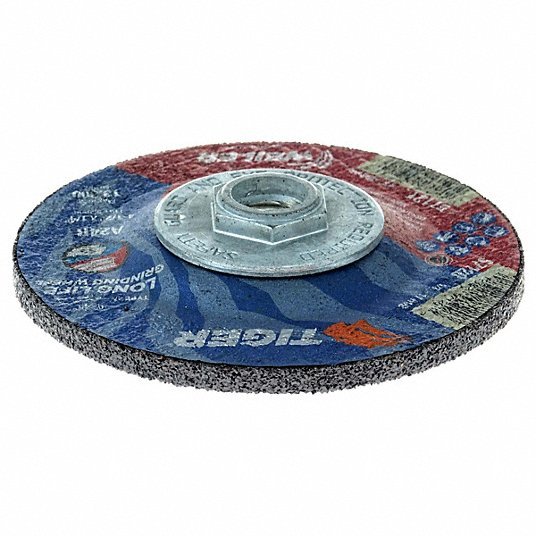 Tiger 57120 4-1/2"x1/4" TIGER AO Type 27 Grinding Wheel A24R 5/8"-11 Nut