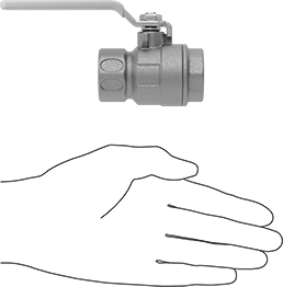 McMaster 5754T32 Bronze Body Full Port On/Off Valve with Lever Handle 3/4 NPT Female x 3/4 NPT Female