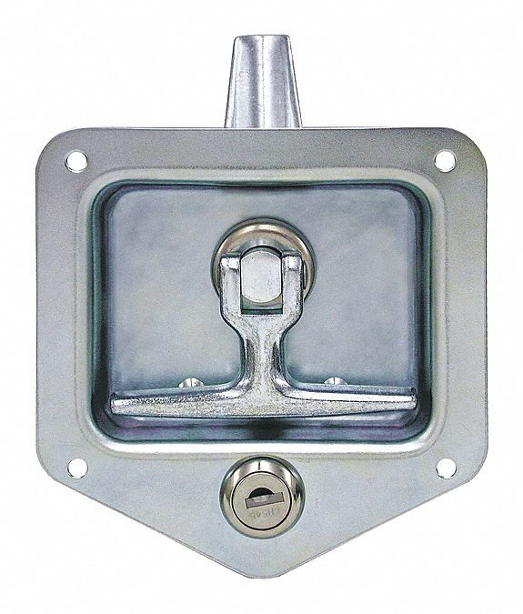 Buyers Products L8815 T-Handle Latch, Stainless, Single Point, Lock, Truck Boxes, 4 7/8 in Overall Ht