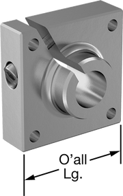 McMaster 57745K21 Flange-Mount Linear Shaft Support, for 1/2" Diameter Shafts, 6061 Aluminum