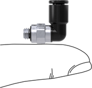 McMaster 5779K284 Push-to-Connect Tube Fitting for Air Short Swivel Elbow, for 5/32" Tube OD x 10-32 Male