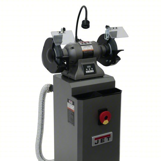 JET IBG-8VS Bench Grinder Variable Speed, 1 hp, 8 in Max Wheel Dia, 900 RPM to 3,600 RPM, 115/230V