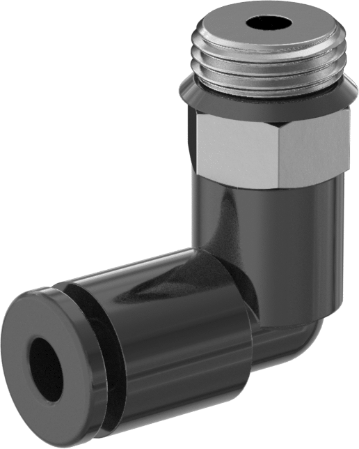 McMaster 5787K38 Push-to-Connect Tube Fitting for Air and Water, Elbow, for 4 mm Tube OD × 1/8 Male Universal Thread