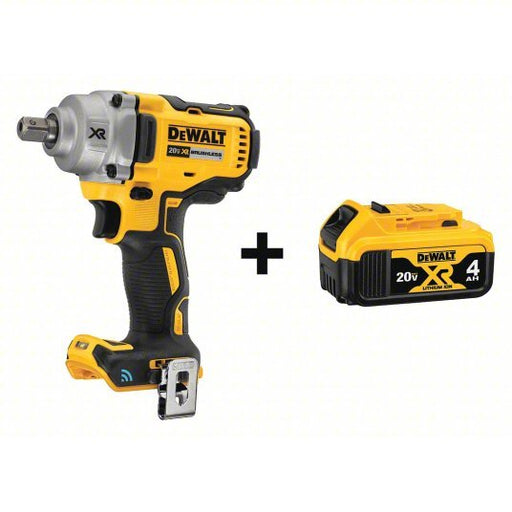 Dewalt DCF896HB/ DCB204 Impact Wrench 1/2 in Square Drive Size, 330 ft-lb Fastening Torque, 600 ft-lb Breakaway Torque