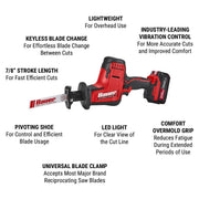 Bauer 21702CR-B/58458 20V Brushless Cordless Compact Reciprocating Saw – Tool Only