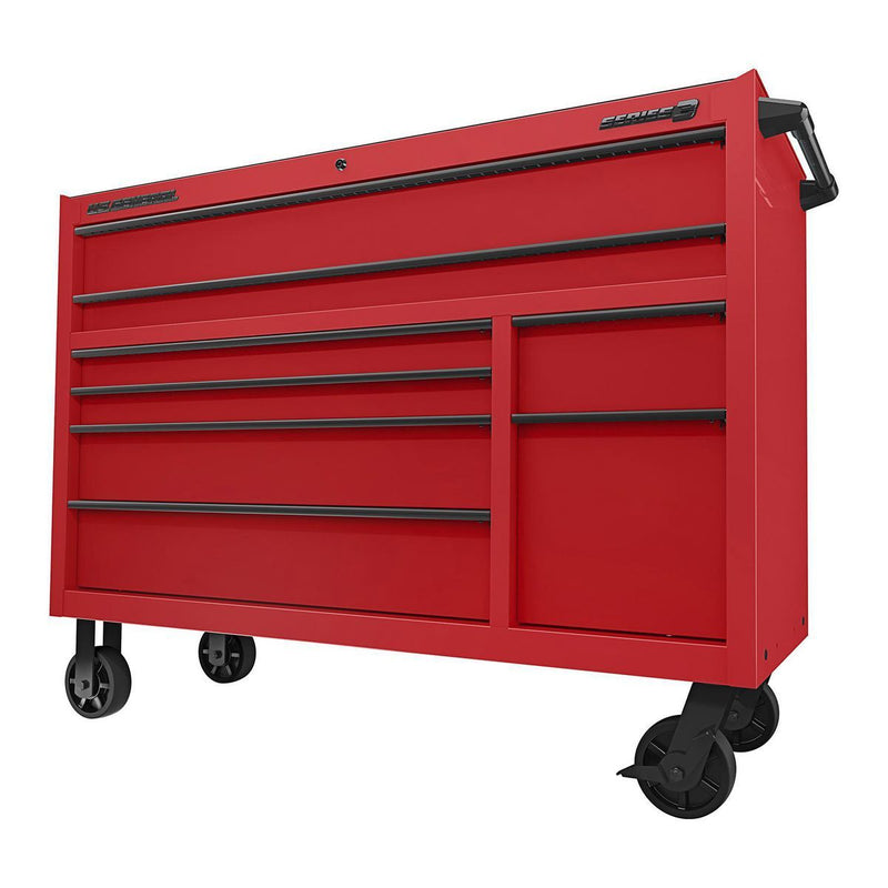 Redwood US General RW58714 56 in. x 22 in. Roll Cab, Series 3, Red