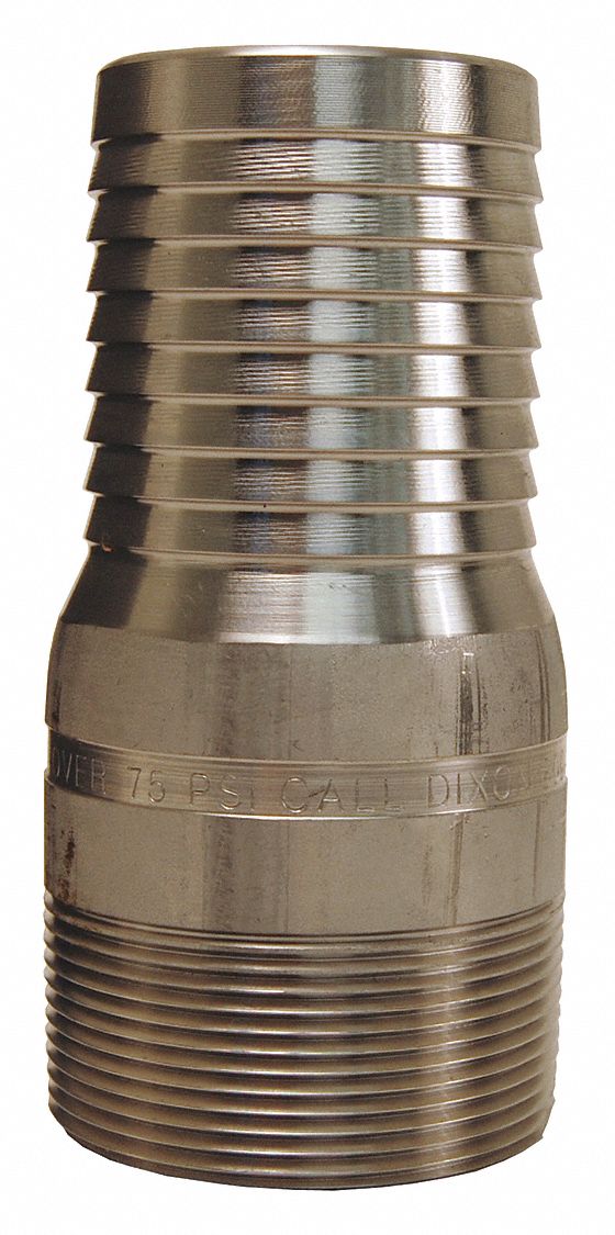 Dixon RST10 Barbed Hose Fitting, For 1 in Hose I.D., Hose Barb x NPT Threaded, No Knurl