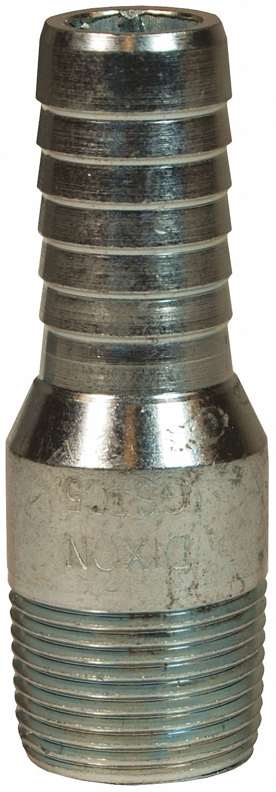 Dixon GSTC20 Barbed Hose Fitting, For 1 1/2 in Hose I.D., Hose Barb x NPT Threaded, Rigid