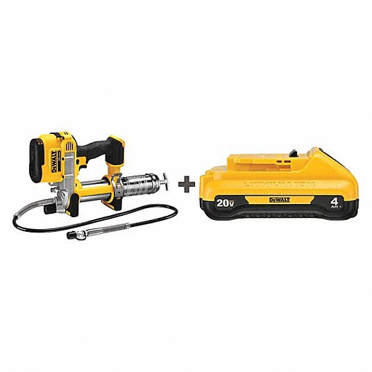 Dewalt DCGG571B/DCB240 Cordless Grease Gun 20V, Li-Ion, Pistol Grip Grease Gun Handle, Flex Hose