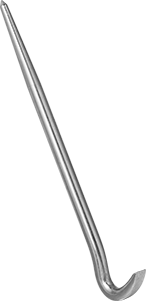 McMaster 5987A3 Pry Bar Gooseneck Wedge x Straight Point End, 6" Overall Length