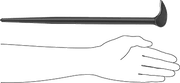 McMaster 5987A5 Pry Bar Gooseneck Wedge x Straight Point End, 12" Overall Length