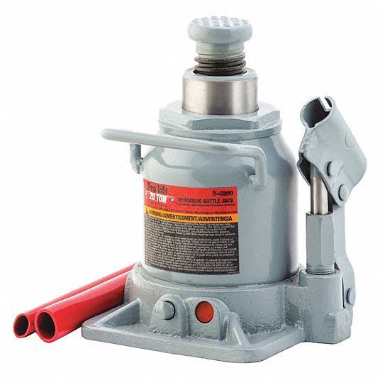 Pro-Lift B-S20D High-Clearance Bottle Jacks Steel, Manual Handle, Mechanical, 20 ton Load Capacity