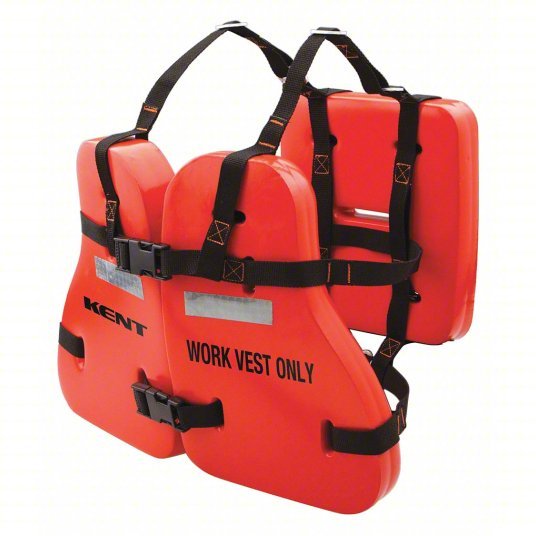 Kent Safety 151200-200-004-13 Life Jacket Orange, Type V, 17 1/2 lb Buoyancy, Reflective, Universal