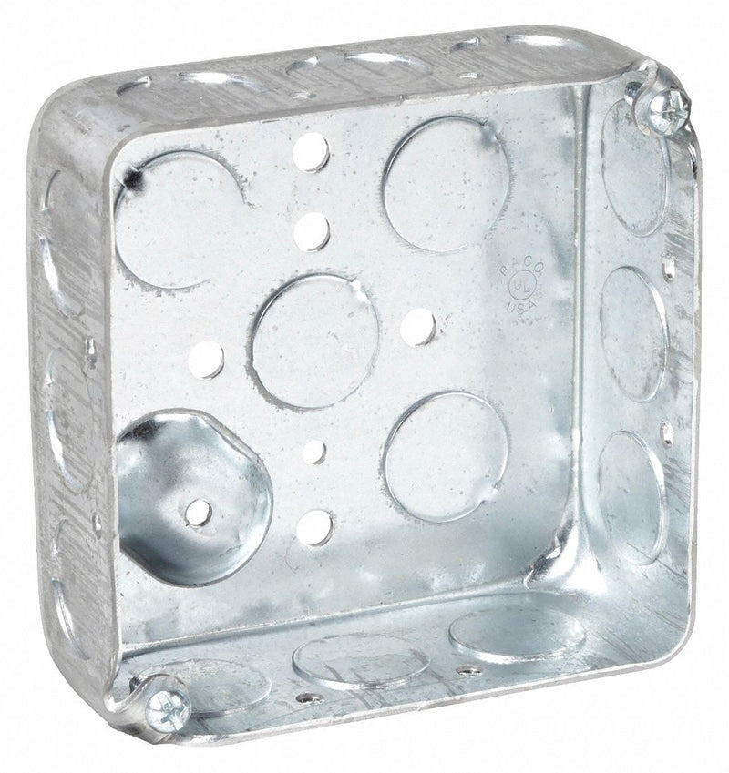 Raco 190 Electrical Box 4x4 Square 2 Gangs Steel