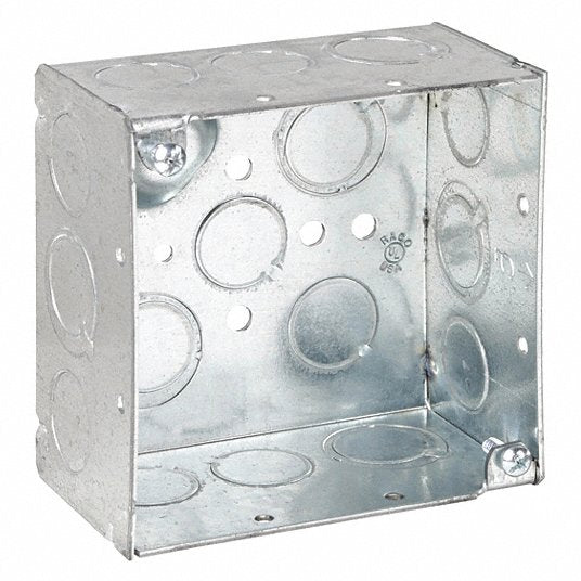 Raco 232 Electrical Box, Square, 4" x 4" x 2", 30.3 cu. in., 2 gang