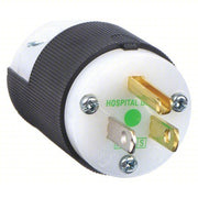 Hubbell HBL8215C Straight Blade Plug 5-15P, 15 A, 125V AC, Black/White, 2 Poles, Screw Terminals