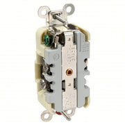 Hubbell HBL8200I Receptacle Duplex, 5-15R, 15 A, 125V AC, Ivory, 2 Poles, Hospital Grade Fed. Spec., Screw Terminals
