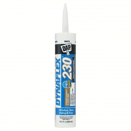 DAP 18275 Silicone Elastomeric Sealant Dynaflex 230, White, 10 oz, Cartridge