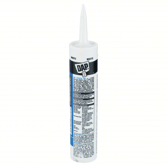 DAP 18275 Silicone Elastomeric Sealant Dynaflex 230, White, 10 oz, Cartridge