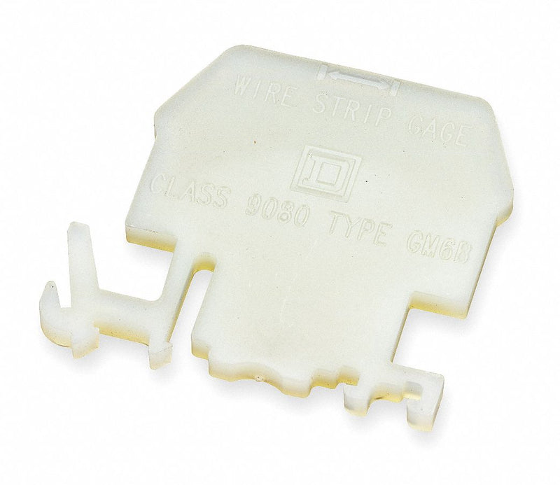 Square D 9080GM6B End Barrier, Clip-On Mount, Natural, Terminal Block PK10