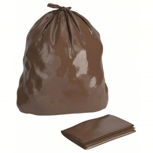 Ability One 8105-01-386-2399 Recycled Trash Bags 60 gal Capacity, 38 in Wd, 60 in Ht, 1.5 mil Thick, 100 PK