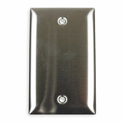 Hubbell SS13 Blank Box Mount Wall Plates, Number of Gangs: 1 Stainless Steel, matte Finish, Silver