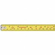 Stanley 33-158 Tape Measure Inch/Metric, Nonmagnetic Single Hook Tip, Chromed Plastic, 16 ft / 5 m, Silver