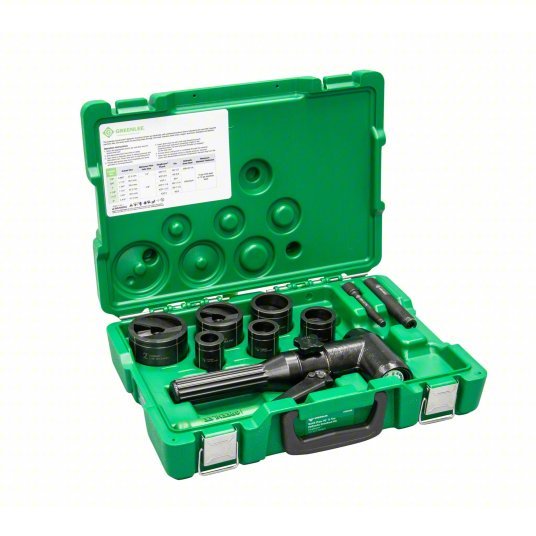 Greenlee 7906SB Quick Draw 90 Hydraulic Knockout Kit, 8-Ton Knockout Punch Kit with Slug-Buster, 1/2" to 2"