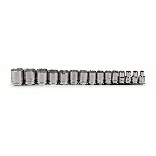 Proto J54110 Socket Set 1/2 in Drive Size, 15 Pieces, 3/8 in to 1 1/4 in Socket Size Range, (15) 6-Point