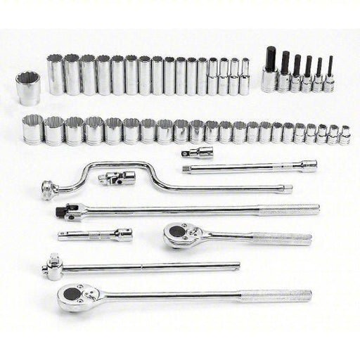 Proto J54218 Socket Wrench Set 1/2 in Drive Size, 54 Pieces, 10 mm to 36 mm Socket Size Range, Chrome