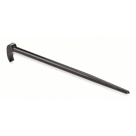Proto J2126 Rolling Head Pry Bar Point End, 12 in Overall Lg, 1/2 in Bar Wd, 1/2 in End Wd, T No, 0 Nail Slots