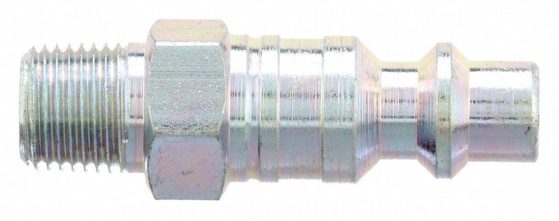 Dixon Valve & Coupling D2M1 Quick Connect Hose Coupling Plug, 1/4 in Body x 1/8 in MNPT, Steel, Zinc Plated, Industrial