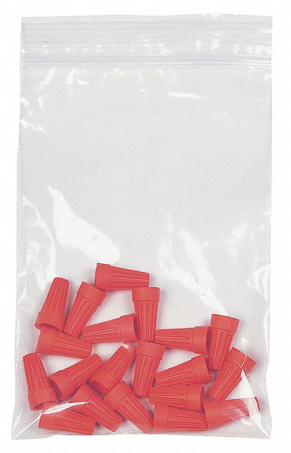 Approved Vendor 5CNF4 Reclosable Bag, 2 mil Thick, 5 in Wd, 7 in Lg, Hang Hole Not Included, 1,000 PK