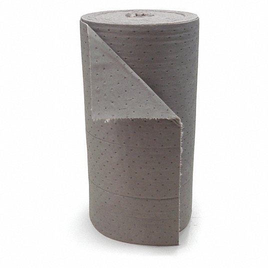 Brady RFDP328DP Sorbent Roll, Absorbs 55 gal. Universal, White