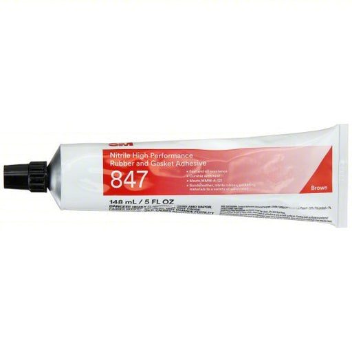 3M 847 Gasket Adhesive, 5 fl oz, Tube, Brown, Oil Resistant - Redwood.KV5E125