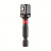 Milwaukee 48-32-5031 Hex Drive Socket Adapter 1/4 in Input Drive Size, Black Oxide, 3/8 in Output Drive Size