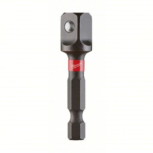 Milwaukee 48-32-5031 Hex Drive Socket Adapter 1/4 in Input Drive Size, Black Oxide, 3/8 in Output Drive Size