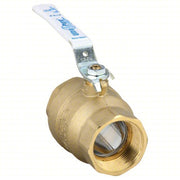 Milwaukee UPBA475B 1-1/2 Manual Two-Way Ball Valve 1 1/2 in, Brass, Straight, FNPT x FNPT, Two-Piece