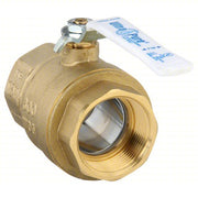 Milwaukee UPBA475B 1-1/2 Manual Two-Way Ball Valve 1 1/2 in, Brass, Straight, FNPT x FNPT, Two-Piece