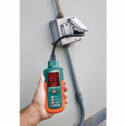Extech CT70 Receptacle Tester with GFCI Displays Peak Line Volt and Freq, GFCI & AC Circuit Analyzers