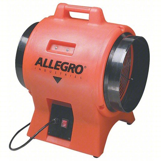 Allegro 9539-12 Confined Space Fan 115V AC, 12 in Duct Dia, 1 hp, 3,400 RPM