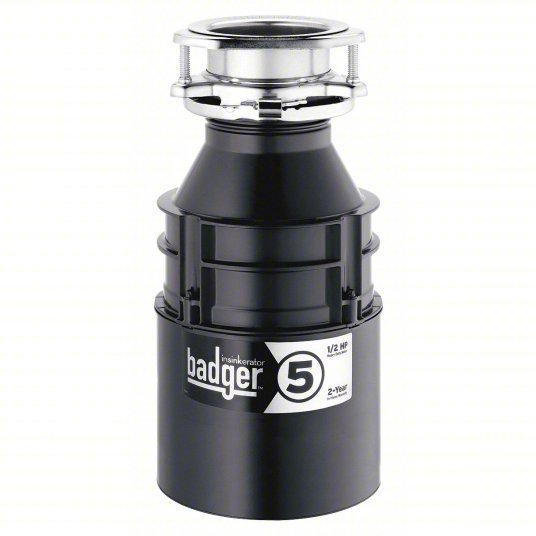 In-Sink-Erator BADGER 5 Garbage Disposal Residential, 1/2 hp, 26 oz Grinding Chamber Capacity